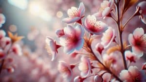 Cherry Blossoms in Full Bloom Under Soft Spring Light